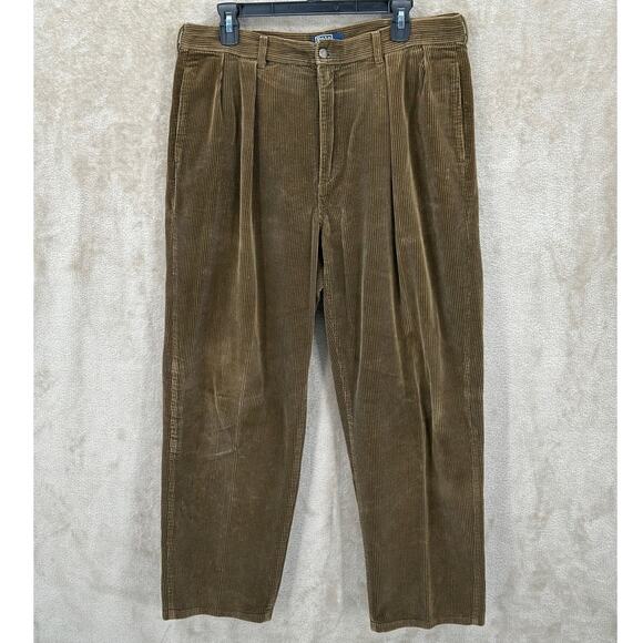 Vintage Ralph Lauren Polo Pants Mens 36x30 Brown Corduroy...